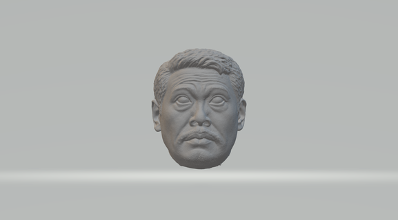 wu cantidad cabeza 3d impresión modelo busto retrato Mads escultura personaje masculino humano Arte esculturas medio 3d print model - Mito3D