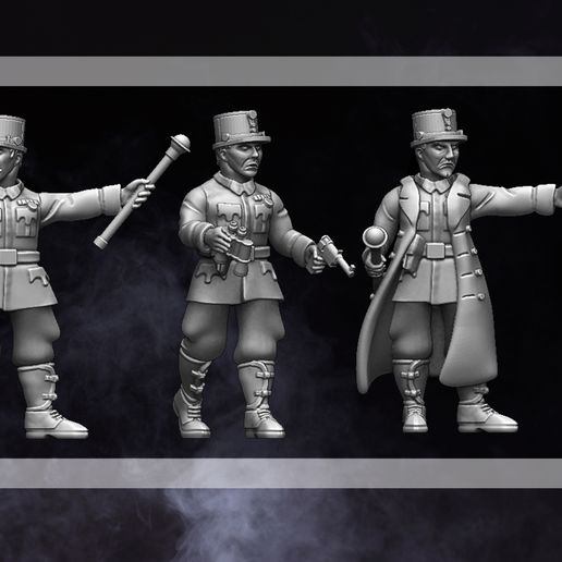 ww1 28mm Avusturya Macarca memurlar Macaristan Ordu çoklu ilk dünya savaş minyatürler figürinler masaüstü oyunları 3D print model - Mito3D