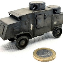 ww1 armored car jeffery clean & destroy - files pre-supported 3d print model - Mito3D