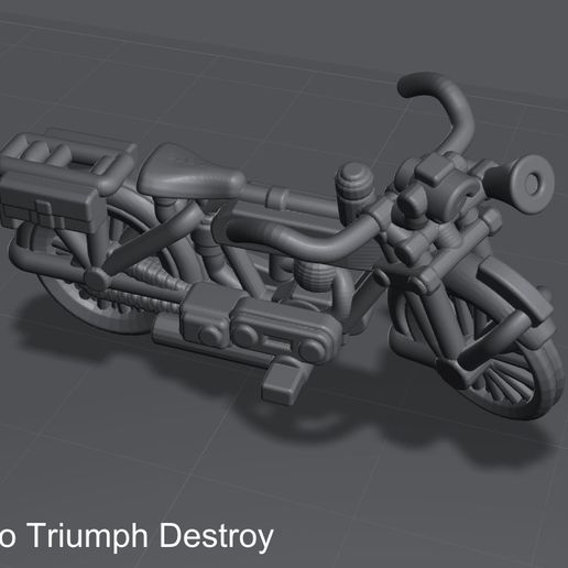 ww1 motociclo trifa 3D print model - Mito3D