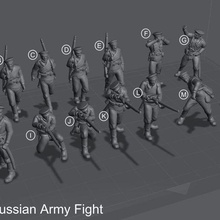 ww1 russian squad - wargame - 28mm - files pre-supported