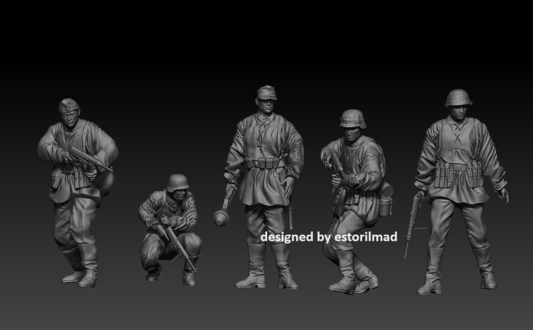 ww2 5 almanca askerler waffen ss aksiyon v2 oyun asker kaplan sherman vietnam savaş i̇kinci dünya savaşı askeri panter subay amerikan 3D print model - Mito3D