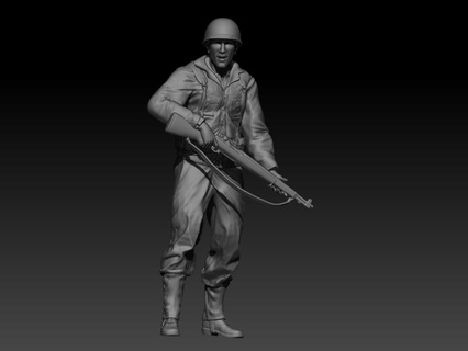 ww2 americano soldato posa v2 gioco tigre Sherman giocattoli figura Vietnam guerra durante seconda mondiale uso militare ss pantera Tedesco ufficiale 3d print model - Mito3D