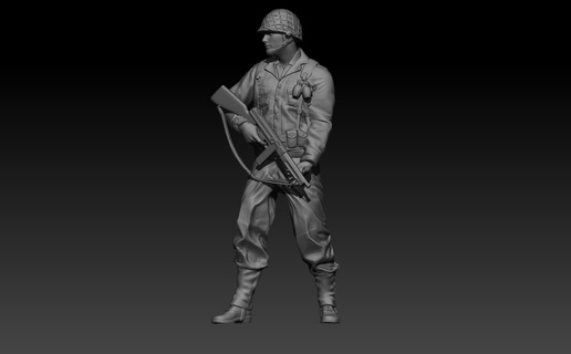 ww2 americano soldato posa tigre Sherman giocattoli figura Vietnam guerra durante seconda mondiale uso militare ss pantera Tedesco ufficiale 3d print model - Mito3D