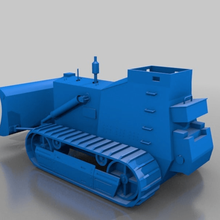 ww2 blindado caterpillar d-7 bulldozer jogo brinquedo de acessórios wargaming fdw 3d print model - Mito3D
