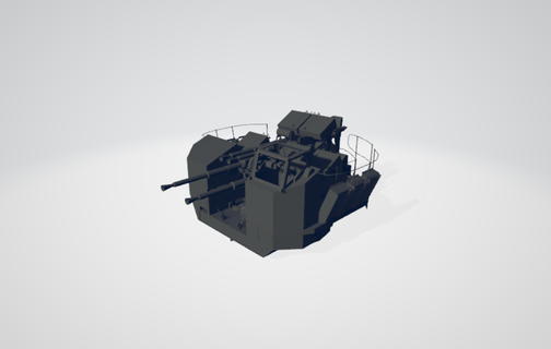 ww2 britânico Bofors anti ar aa arma fogo guerra batalha navio água avião 3d print model - Mito3D