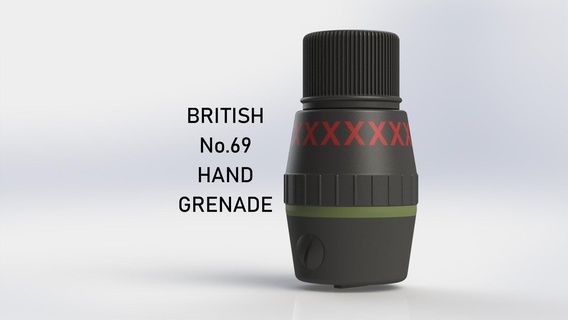 ww2 britânico no69 mão Grenade 3d print model - Mito3D