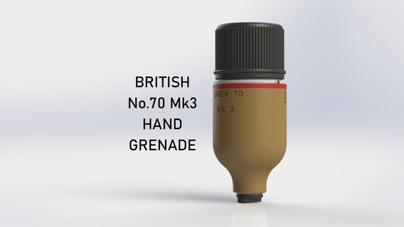 ww2 britisch no70 Experimental Hand Granate 3d print model - Mito3D