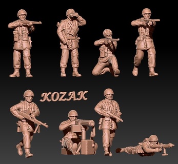 ww2 british paratroopers helmets set 2 Game ww2 miniature  3d print model - Mito3D