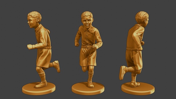 ww2 gündelik oğlan cb1 004 savaş minyatür şekil heykel insanlar çocuklar dünya Dünya Savaşı II oynama çocuk kız kask aksiyon kabin action figure 3d print model - Mito3D