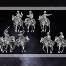 ww2 chinese cavalry 28mm multipart print supported game china war 2 soldiers army tabletop wargaming miniatures 3d print model - Mito3D