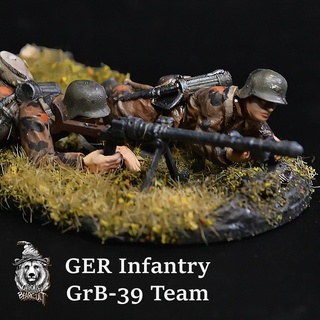 ww2 ger pioneers grb-39 team 28mm Game wargame 1/56 1:56 wermacht german infantry world war 2 bolt action germany grenade launcher weapon 3d print model - Mito3D