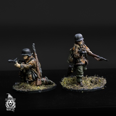 ww2 ger pioneiros pistola assalto 28mm jogos alemão jogo guerra 1 56 infantaria suporte arma grenade lançador equipe parafuso açao 3d print model - Mito3D
