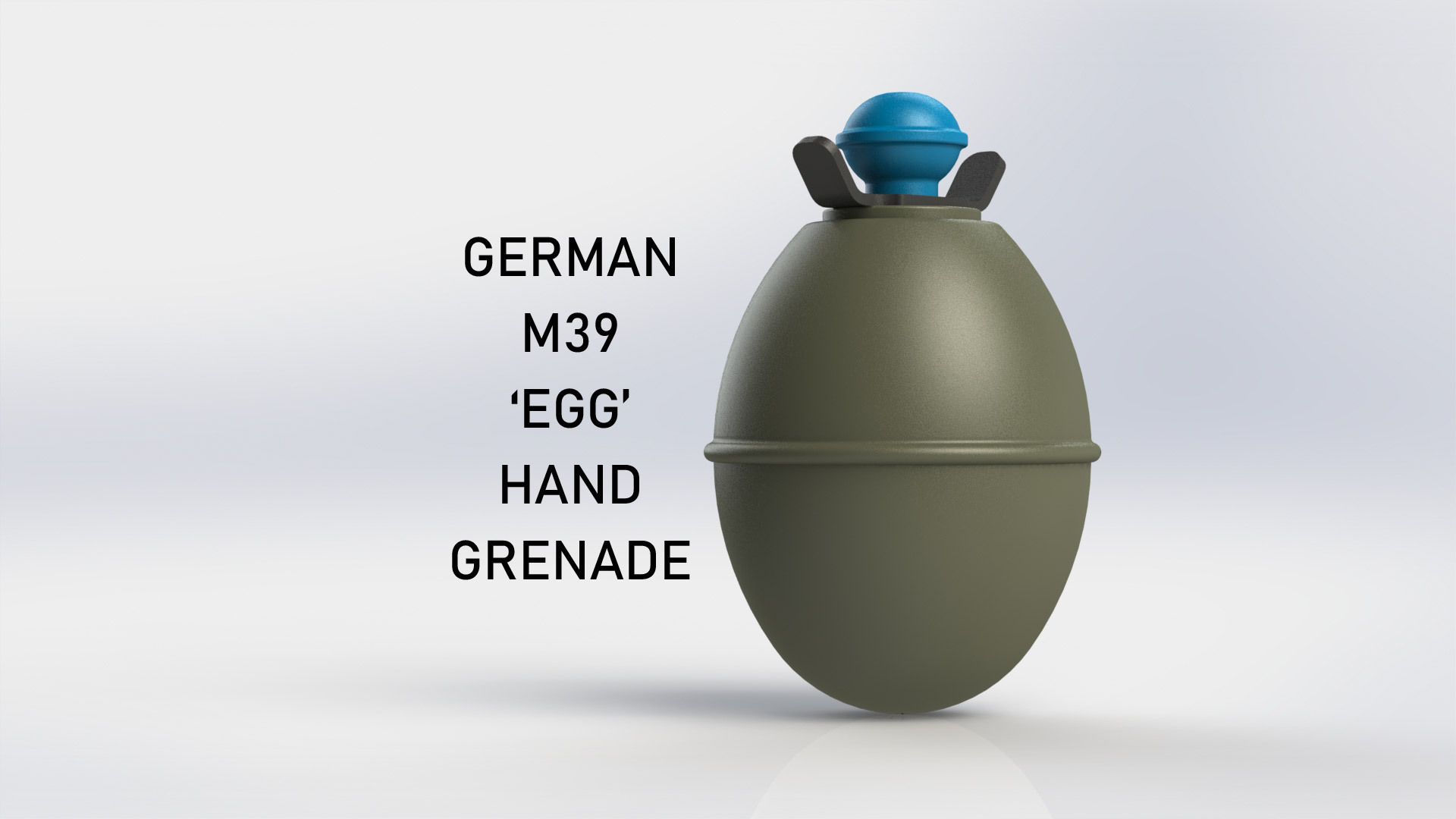 ww2 german m39 egg grenade 3D print model - Mito3D