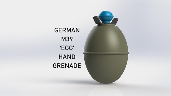 ww2 alemão m39 ovo Grenade 3d print model - Mito3D
