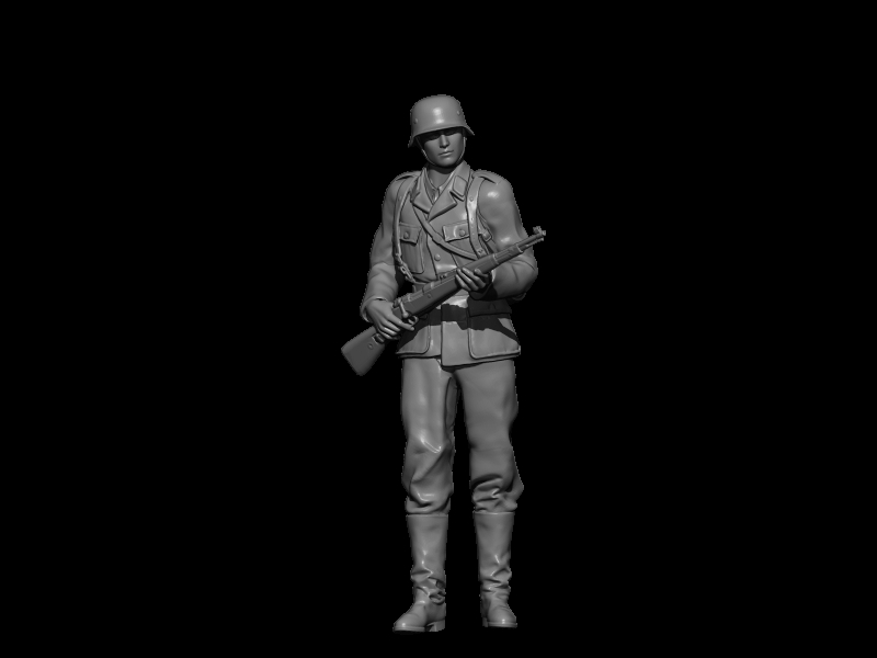 ww2 german soldier rifle toys figure vietnam war wwii military officer american crew tiger panzer 3D print model - Mito3D
