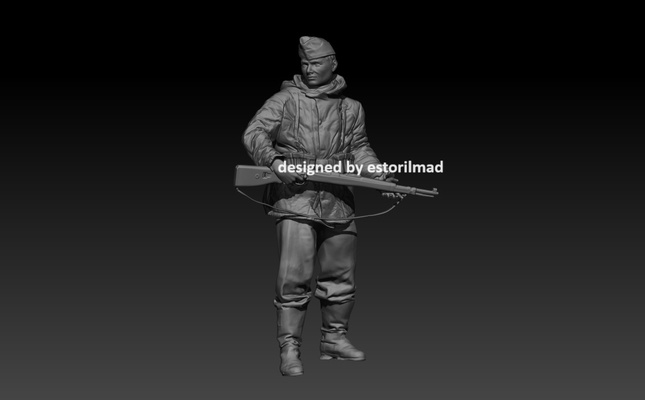 ww2 german soldier winter stalingrad game tiger sherman waffen vietnam war wwii military ss panther officer american 3d print model - Mito3D