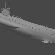 ww2 german u-boot type viib u-47 3d print model - Mito3D
