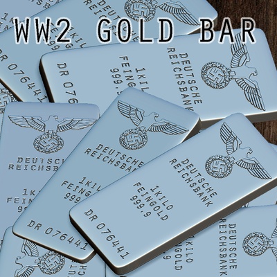 ww2 gold bar deutsche bamk epoche kämpfe krieg achse amerika 3d print model - Mito3D