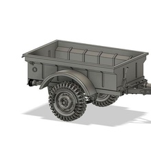 ww2 jeep trailer 1 16 3d print model - Mito3D