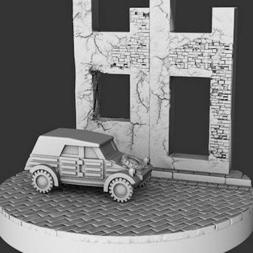 ww2 Miniaturansicht Vignette Gebäudestrukturen 3D print model - Mito3D