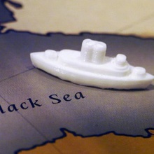 ww1 navio da frota peças diplomacia jogo de tabuleiro brinquedo acessórios 1ª guerra mundial token a canhoneira jogos 3d print model - Mito3D