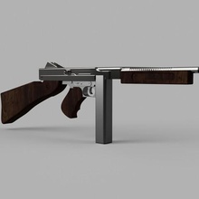 ww2 pistola mitragliatrice thompson vari chiamata del dovere arte giocattolo guerra mondiale hitler americano pistole 3d print model - Mito3D
