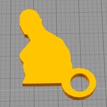 wwe rock keychain 3d print model - Mito3D