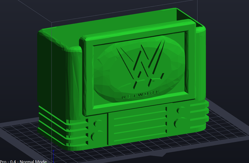 wwe tv arte wrestling 3d print model - Mito3D
