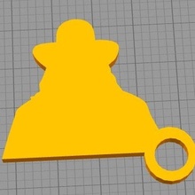 wwe undertaker keychain 3d print model - Mito3D