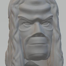 wwe wrestler kane head sculpt 3d model custom portray printable 3d print model - Mito3D