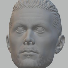 wwe wrestler steve blackman head sculpt 3d model custom portray printable 3d print model - Mito3D