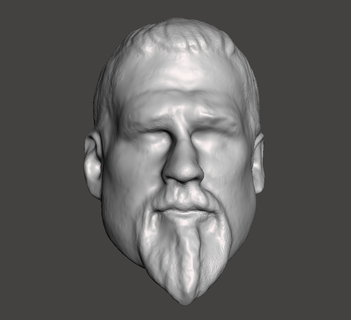 wwe wwf ljn estilo grande papá bomba Scott Steiner personalizado cabeza esculpir lucha figura juguete escultura 3d print model - Mito3D