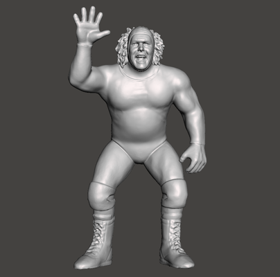 wwe wwf ljn style doink custom figure wrestling toy sculpture 3d print model - Mito3D