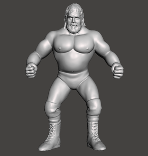 wwe wwf ljn style dr death steve williams custom figure 2 wrestling toy sculpture 3d print model - Mito3D