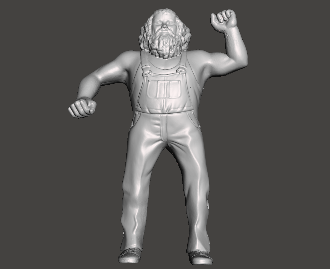 wwe wwf ljn style hillbilly jim figure Various wrestling toy sculpture 3D print model - Mito3D