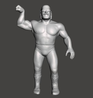 wwe wwf ljn stil Jesse vücut Ventura şekil güreş oyuncak heykel 3d print model - Mito3D