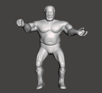 wwe wwf ljn style junk yard dog figure wwe wrestling figure toy ljn junk yard dog sculpture  3d print model - Mito3D
