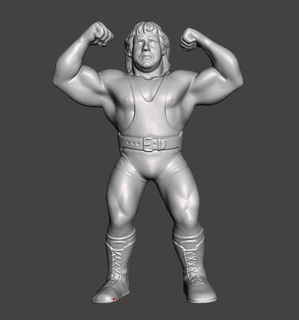 wwe wwf ljn style ken patera figure wrestling toy sculpture 3d print model - Mito3D