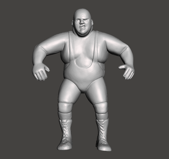 wwe wwf ljn style king kong bundy figure wrestling toy sculpture 3d print model - Mito3D