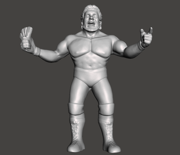 wwe wwf ljn style million dollar man ted dibiase custom figure wrestling toy sculpture 3d print model - Mito3D