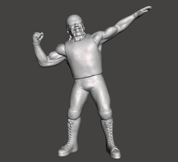 wwe wwf ljn style nwo hollywood hogan custom bow arrow sculpt wrestling figure toy hulk sculpture 3d print model - Mito3D