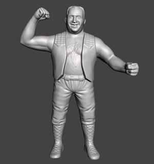 wwe wwf ljn stil taşra kriko şekil güreş oyuncak heykel 3d print model - Mito3D