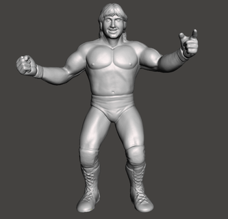 wwe wwf ljn estilo Rick modelo Martel figura luta livre brinquedo escultura 3d print model - Mito3D
