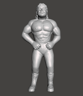 wwe wwf ljn style rick rude figure Various wwe wrestling figure toy ljn rick rude sculpture  3d print model - Mito3D