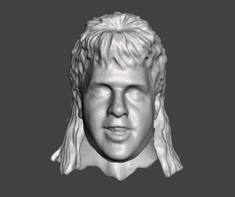 wwe wwf ljn style robert gibson custom head sculpt wrestling figure toy sculpture 3d print model - Mito3D