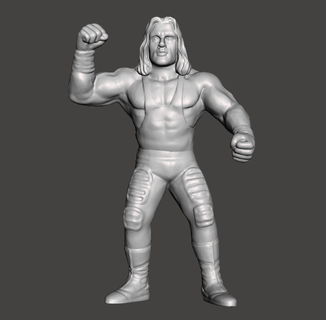 wwe wwf ljn style sting crow custom figure wrestling toy sculpture 3d print model - Mito3D