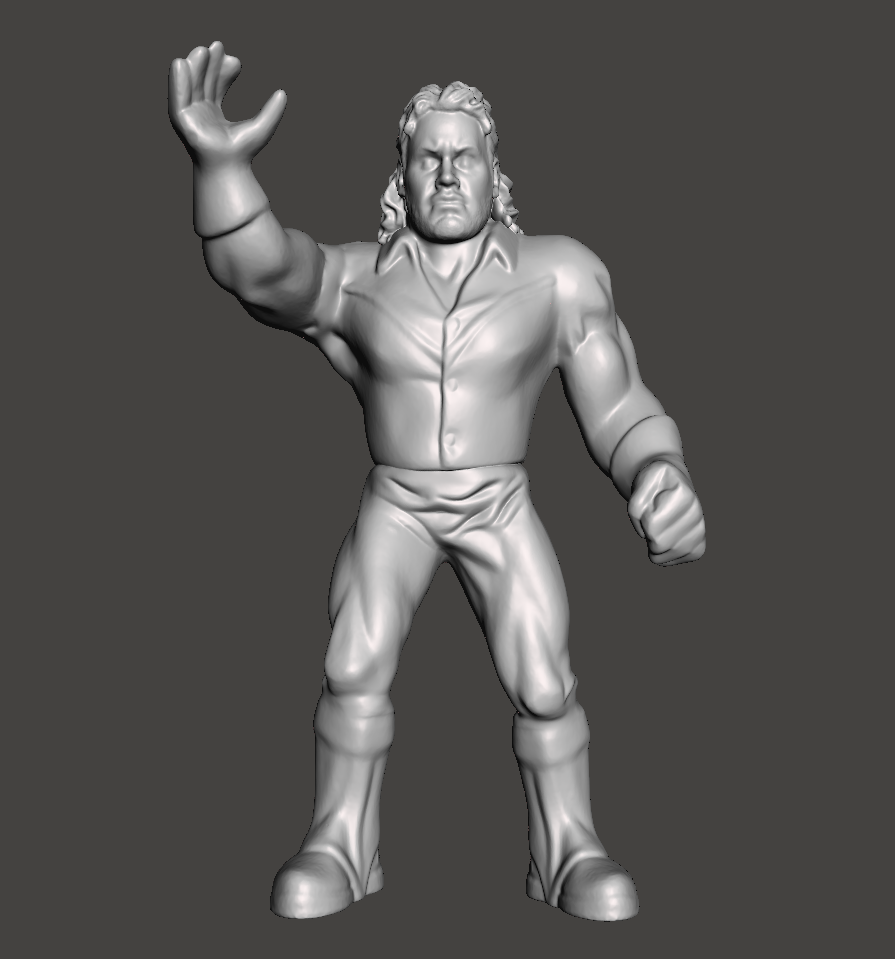 wwe wwf ljn stil cenazeci şekil güreş oyuncak heykel 3D print model - Mito3D