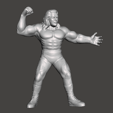 wwe wwf wcw galoob style ps hayes figure 3d print model - Mito3D