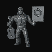 wwf-wwe costum honky tonk man art wrestling 3d print model - Mito3D